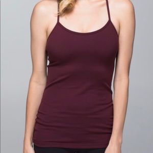 Lululemon power Y tank size 10 burgundy GUC